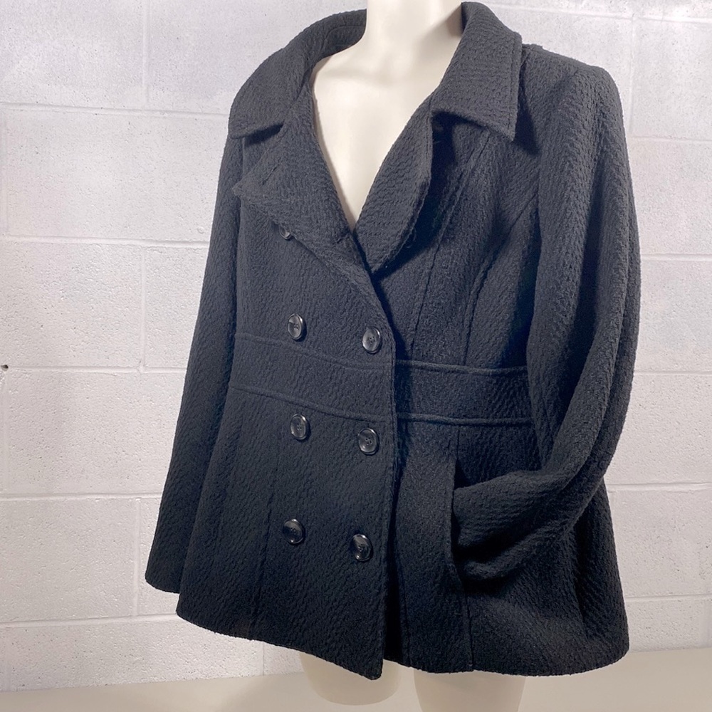 Style & co black pea coat​​​​​​​​​​​​​​​​